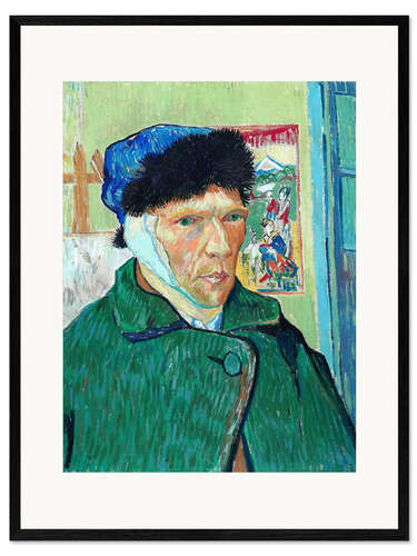 Impression artistique encadrée Autoportrait à l'oreille bandée