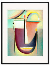 Gerahmter Kunstdruck Abstrakter Kopf: Urform