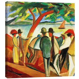 Canvas print  Stroller on the lake - August Macke