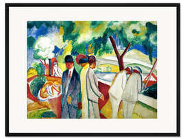 Gerahmter Kunstdruck Spaziergänger (Großer heller Spaziergang)