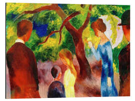 Magnettafel Große Promenade: Leute im Garten