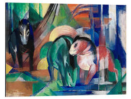 Magnettafel Drei Pferde an der Tränke