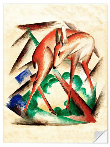 Självhäftande poster Deer (Red Deer)