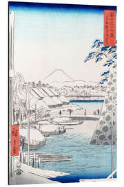 Magnettafel Flussufer bei Sukiya in Edo