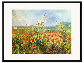 Gerahmter Kunstdruck Grüne Kornhalme