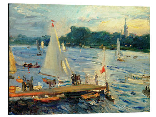 Gallery Print Segelboote auf der Alster am Abend