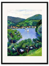 Gerahmter Kunstdruck Ansicht vom Tegernsee