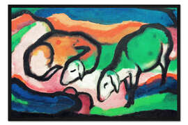 Gerahmter Kunstdruck Schafe