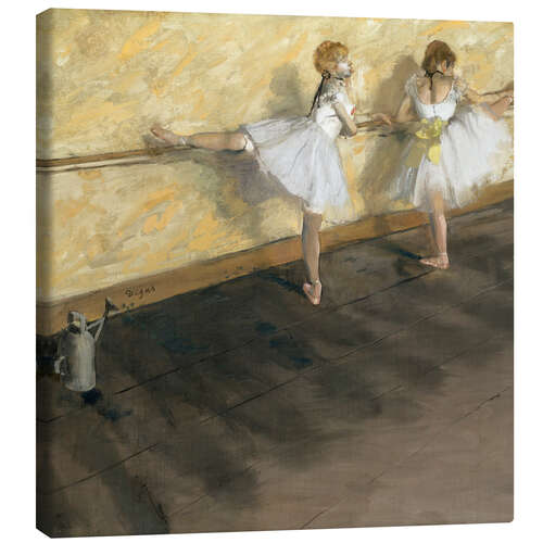 Canvas print Dancers at the ballet bar