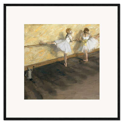 Plakat artystyczny premium w ramie Dancers at the ballet bar