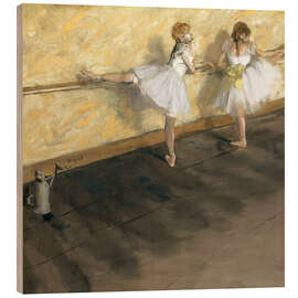Obraz na drewnie Dancers at the ballet bar