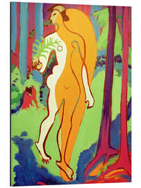 Magnettafel Akt in Orange und Gelb