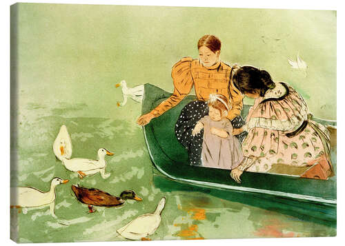 Canvas print Feeding the Ducks