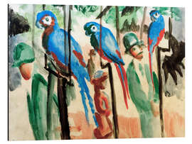 Magnettafel Bei den Papageien
