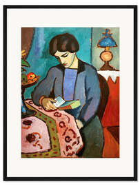 Gerahmter Kunstdruck Elisabeth liest