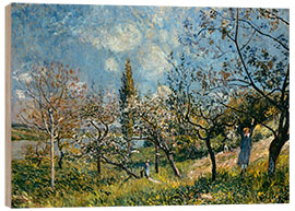 Wood print Fruit Garden in Spring