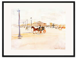 Gerahmter Kunstdruck Place de la Concorde in Paris