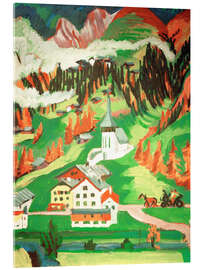 Acrylic print Frauenkirch in the autumn - Ernst Ludwig Kirchner