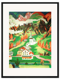 Gerahmter Kunstdruck Frauenkirch im Herbst