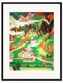 Framed art print Frauenkirch in the autumn