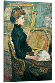 Aluminiumsbilde Young woman in the studio