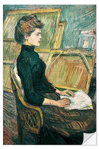 Selvklebende plakat Young woman in the studio