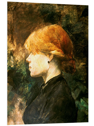 Tableau en PVC Jeune femme aux cheveux roux (La rousse)