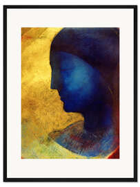 Gerahmter Kunstdruck Die goldene Zelle (Blaues Profil)