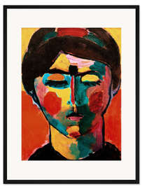 Gerahmter Kunstdruck Frauenkopf