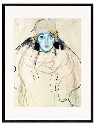 Ingelijste kunstdruk Head of a Woman