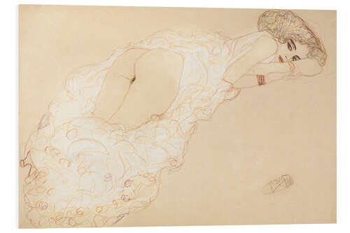 Bilde på skumplate Reclining Nude Lying on Her Stomach and Facing Right