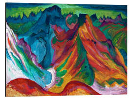 Magnettafel Die Berge Weissfluh und Schafgrind