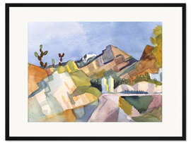 Gerahmter Kunstdruck Felsige Landschaft