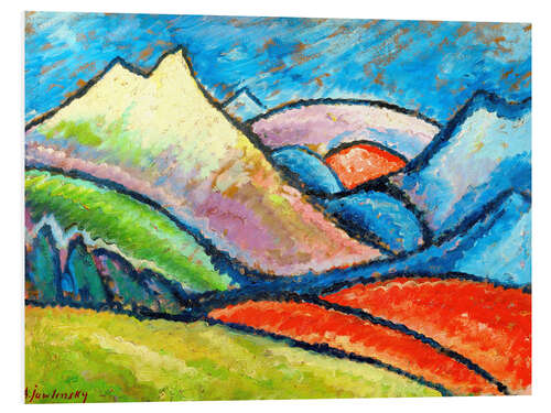 Foam board print Landscape Oberstdorf