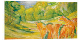 Foam board print Great landscape I (landscape with red horses)