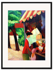 Gerahmter Kunstdruck Vor dem Hutladen