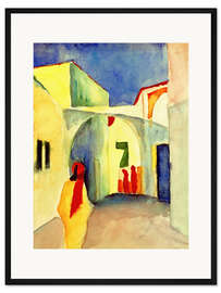 Gerahmter Kunstdruck Gasse in Tunis