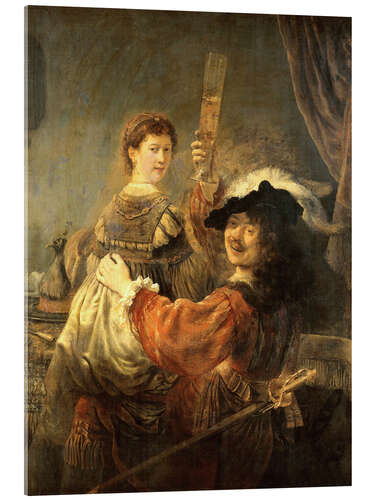 Akrylbilde Self-portrait with his wife Saskia as the prodigal son