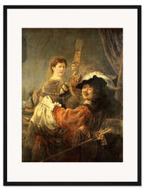 Gerahmter Kunstdruck Rembrandt, van Rijn mit seiner Gattin Saskia als Verlorener Sohn