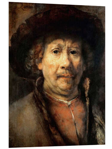 Hartschaumbild Rembrandt, das kleine Selbstbildnis