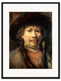 Gerahmter Kunstdruck Rembrandt, das kleine Selbstbildnis