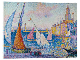 Quadro em PVC Sailing boats in the harbour of Saint Tropez