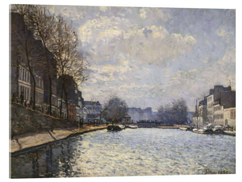 Quadro em acrílico Vue du canal Saint-Martin, Paris