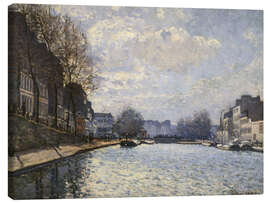 Canvas print Vue du canal Saint-Martin, Paris