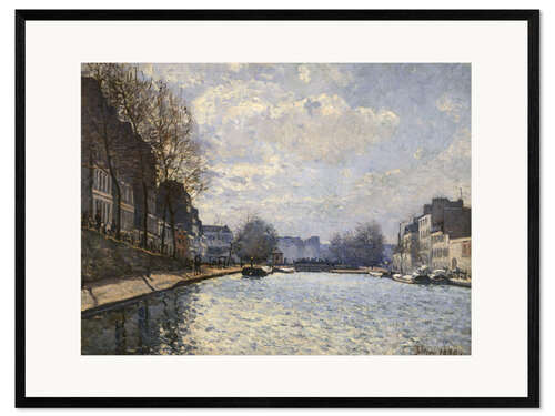 Innrammet kunsttrykk Vue du canal Saint-Martin, Paris