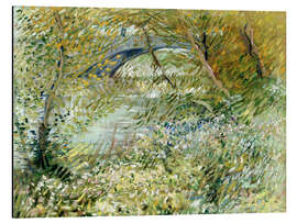 Magnettafel Seineufer im Frühling am Pont de Clichy