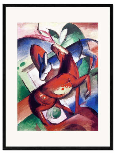 Framed art print Horse and donkey