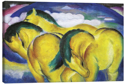 Canvas-taulu The little yellow horses