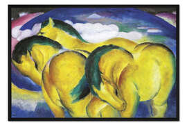 Gerahmter Kunstdruck Die kleinen gelben Pferde