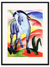 Gerahmter Kunstdruck Blaues Pferd I